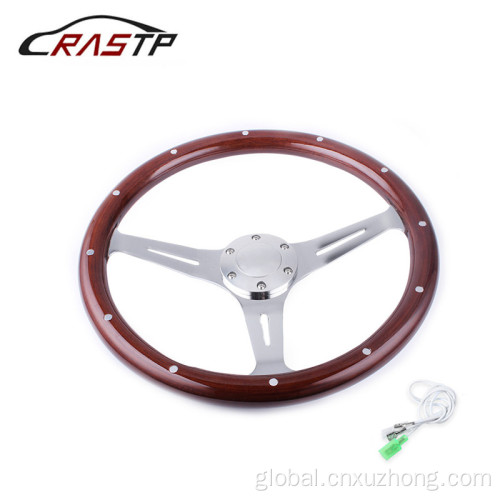 China Classic Wood Grain Silver Spoke Steering Wheel Manufactory